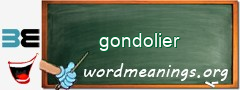 WordMeaning blackboard for gondolier